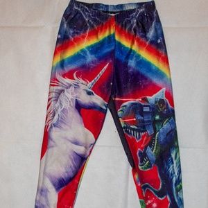 Unicorn Robot T Rex Leggings